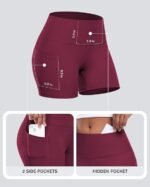 CHRLEISURE Womens Biker Yoga Shorts with Pockets: High Waisted Tummy Control Spandex Workout Athletic Gym Shorts 4 Packs - Image 2